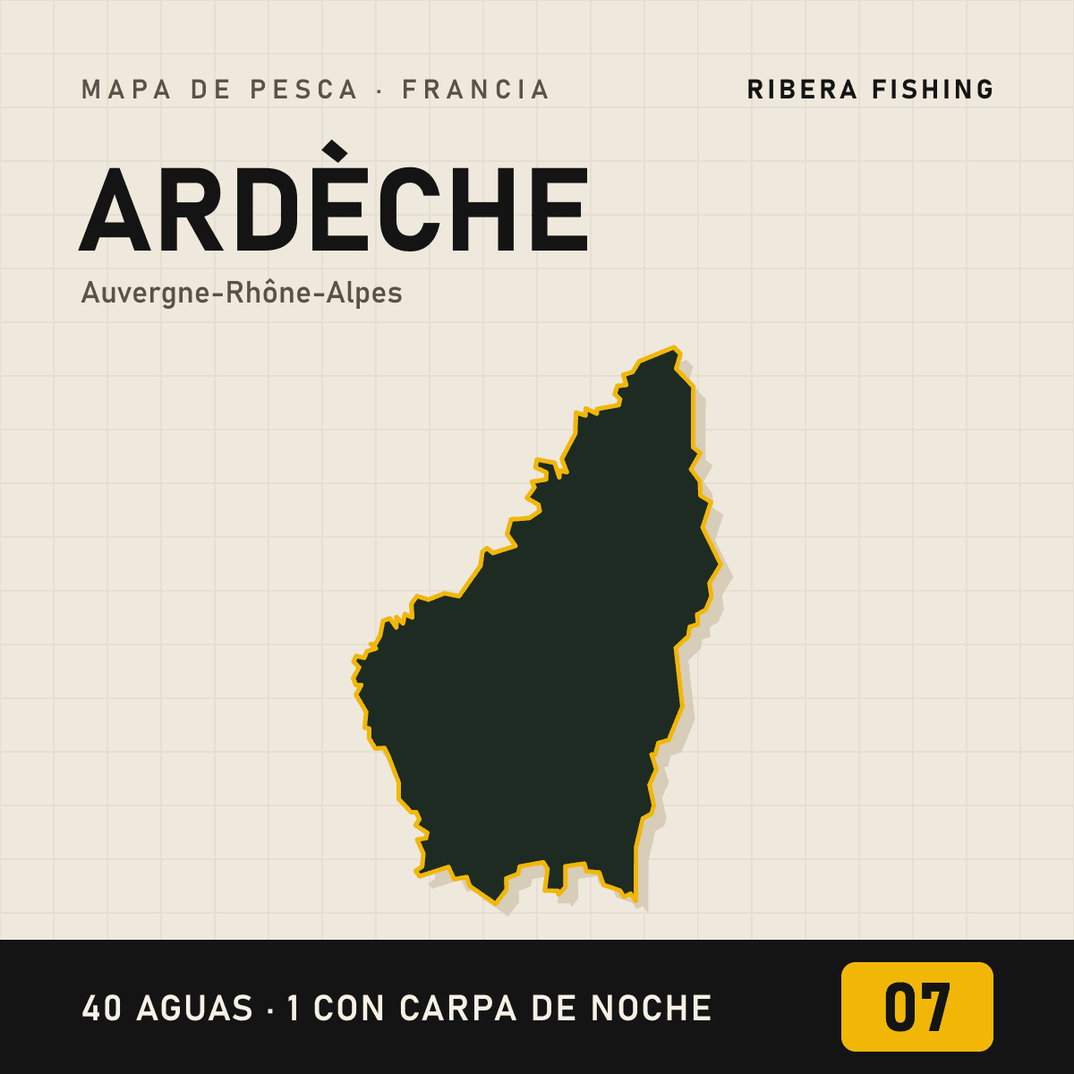 Mapa de pesca · Ardèche (07)