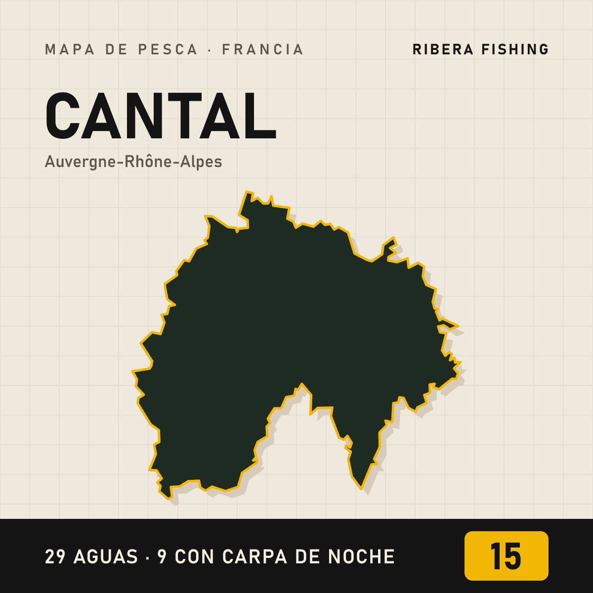 Mapa de pesca · Cantal (15)