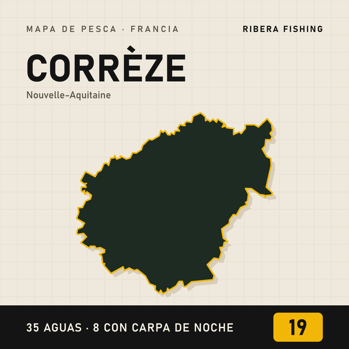 Mapa de pesca · Corrèze (19)