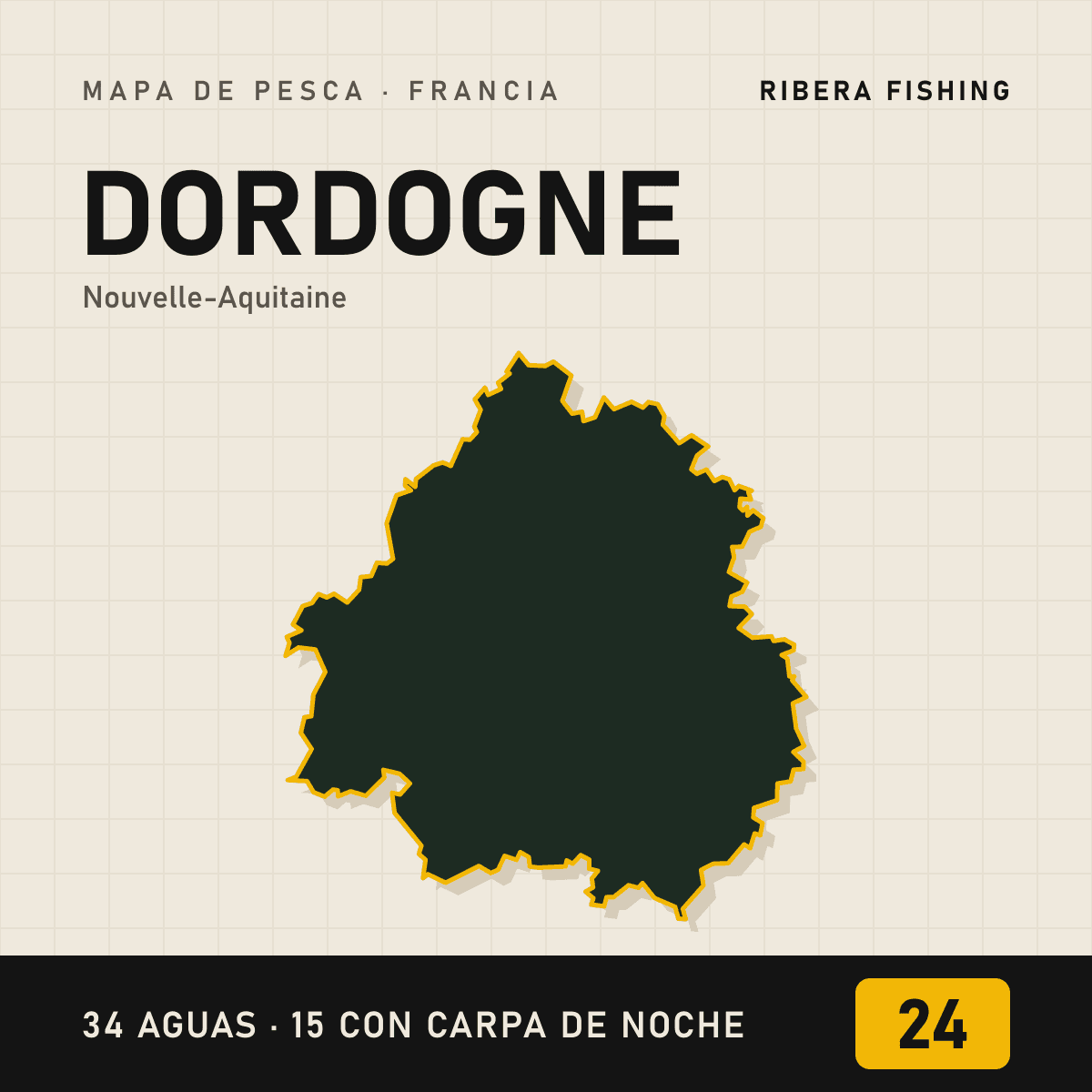 Mapa de pesca · Dordogne (24)