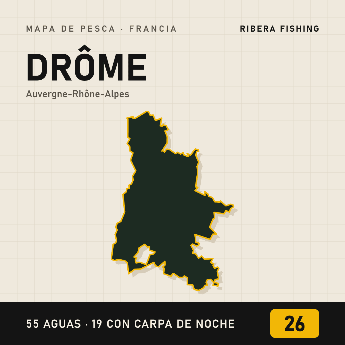 Mapa de pesca · Drôme (26)
