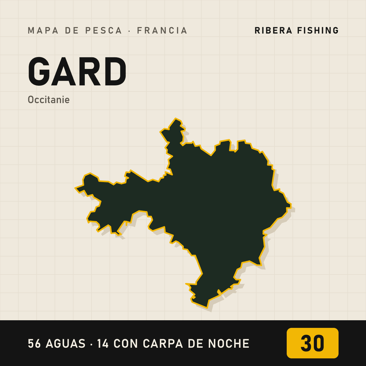 Mapa de pesca · Gard (30)
