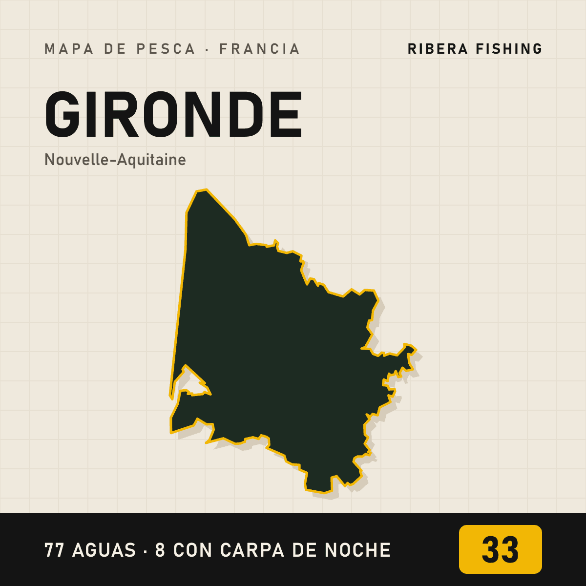 Mapa de pesca · Gironde (33)