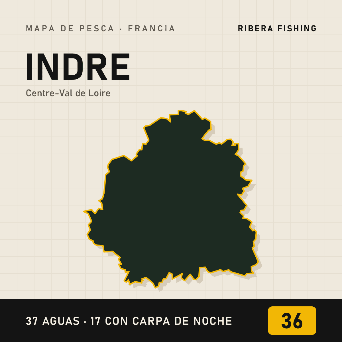 Mapa de pesca · Indre (36)
