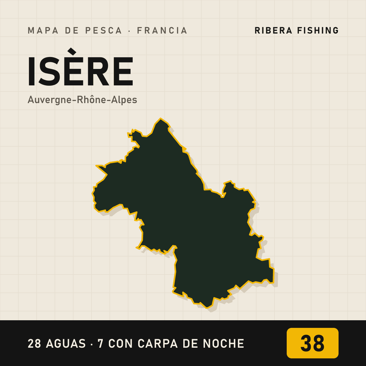 Mapa de pesca · Isère (38)