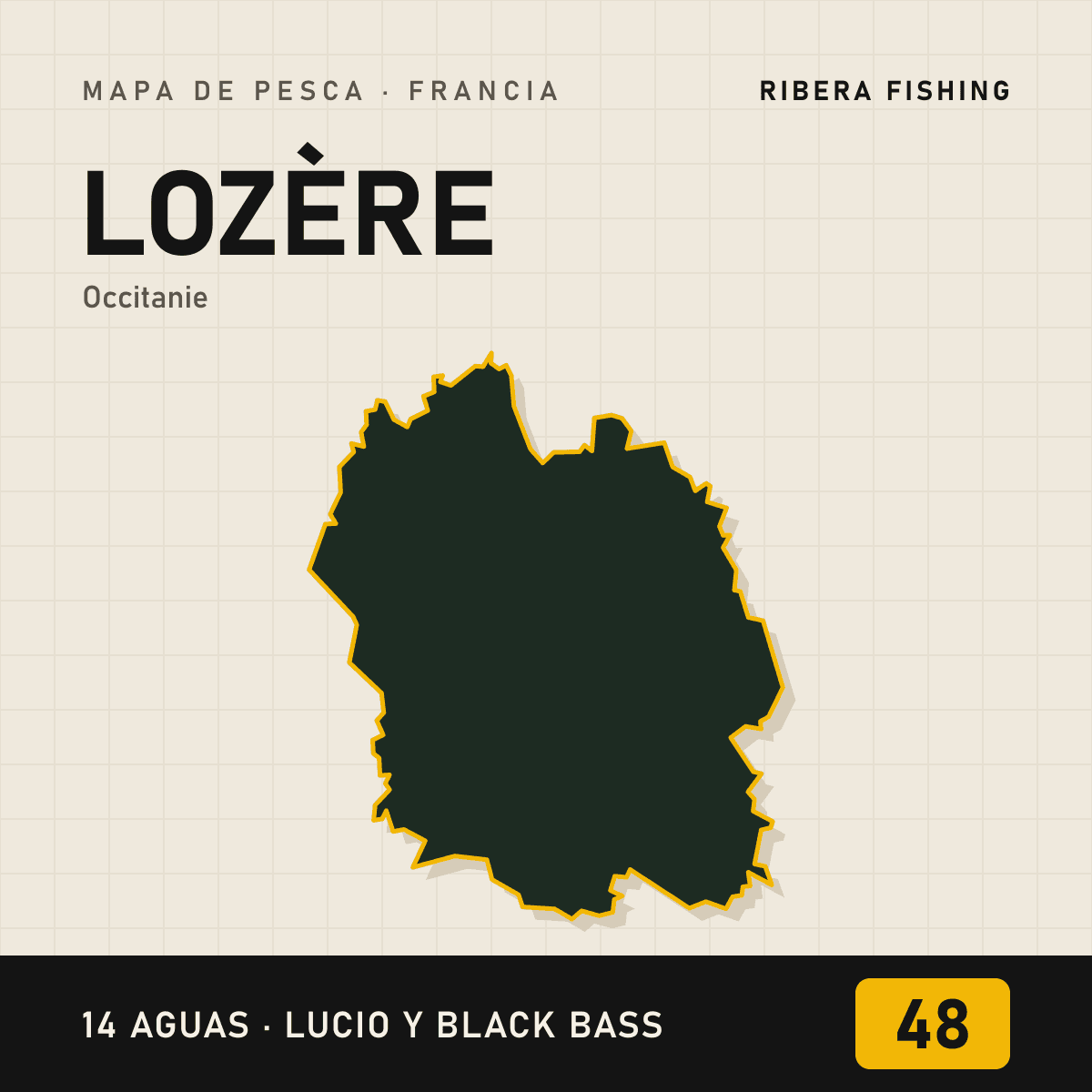 Mapa de pesca · Lozère (48)