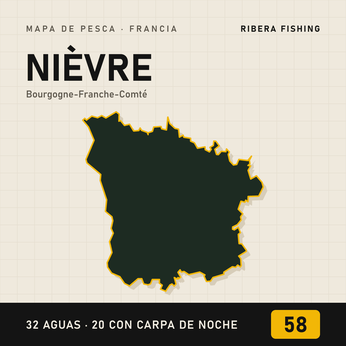 Mapa de pesca · Nièvre (58)