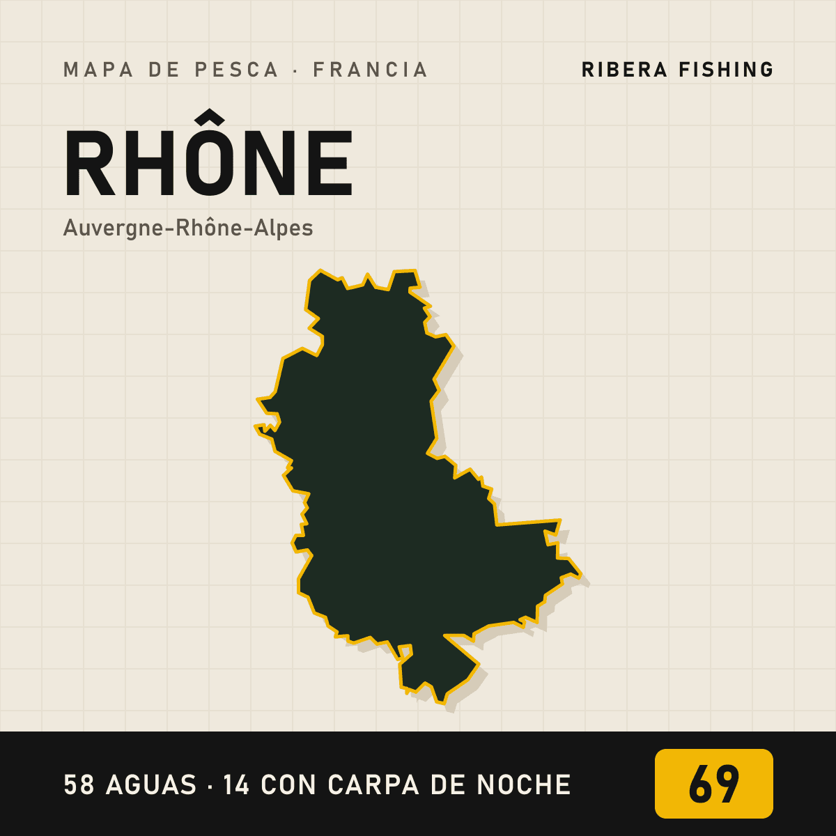 Mapa de pesca · Rhône (69)