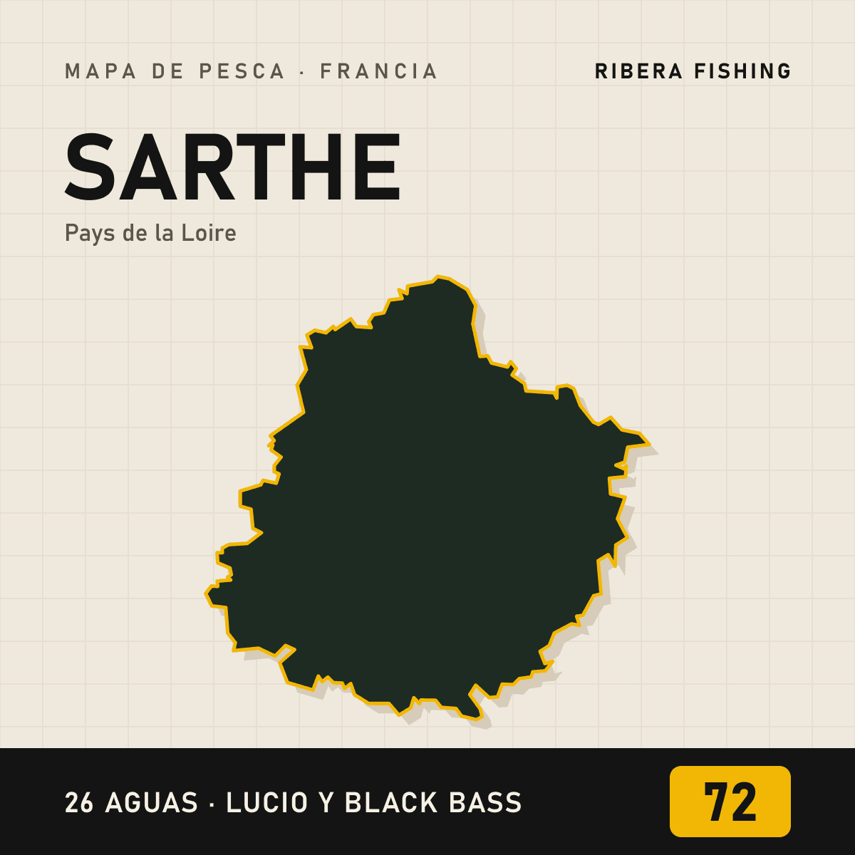 Mapa de pesca · Sarthe (72)