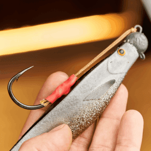 3 Señuelos de vinilo color alburno