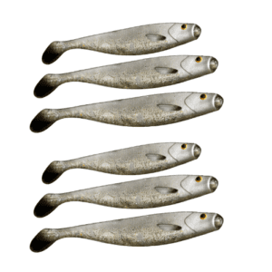 6 Señuelos de vinilo color alburno