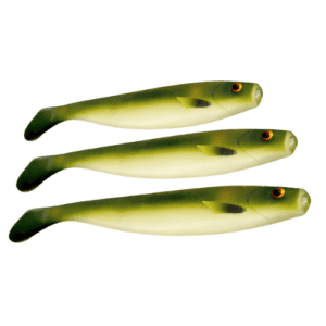 3 Señuelos de vinilo color black bass