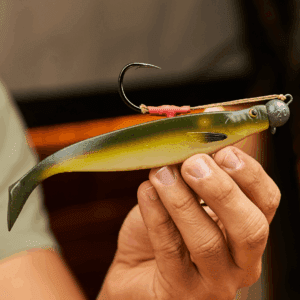 3 Señuelos de vinilo color black bass