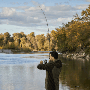 2 Combos de caña + carrete + 600m de trenzado (0,60mm) | Pesca del Siluro a lance y vertical