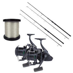 2 Combos Extraíbles-Stalking Cañas 10ft 3,5lb + Carretes 10.000 + Hilo de Carpfishing